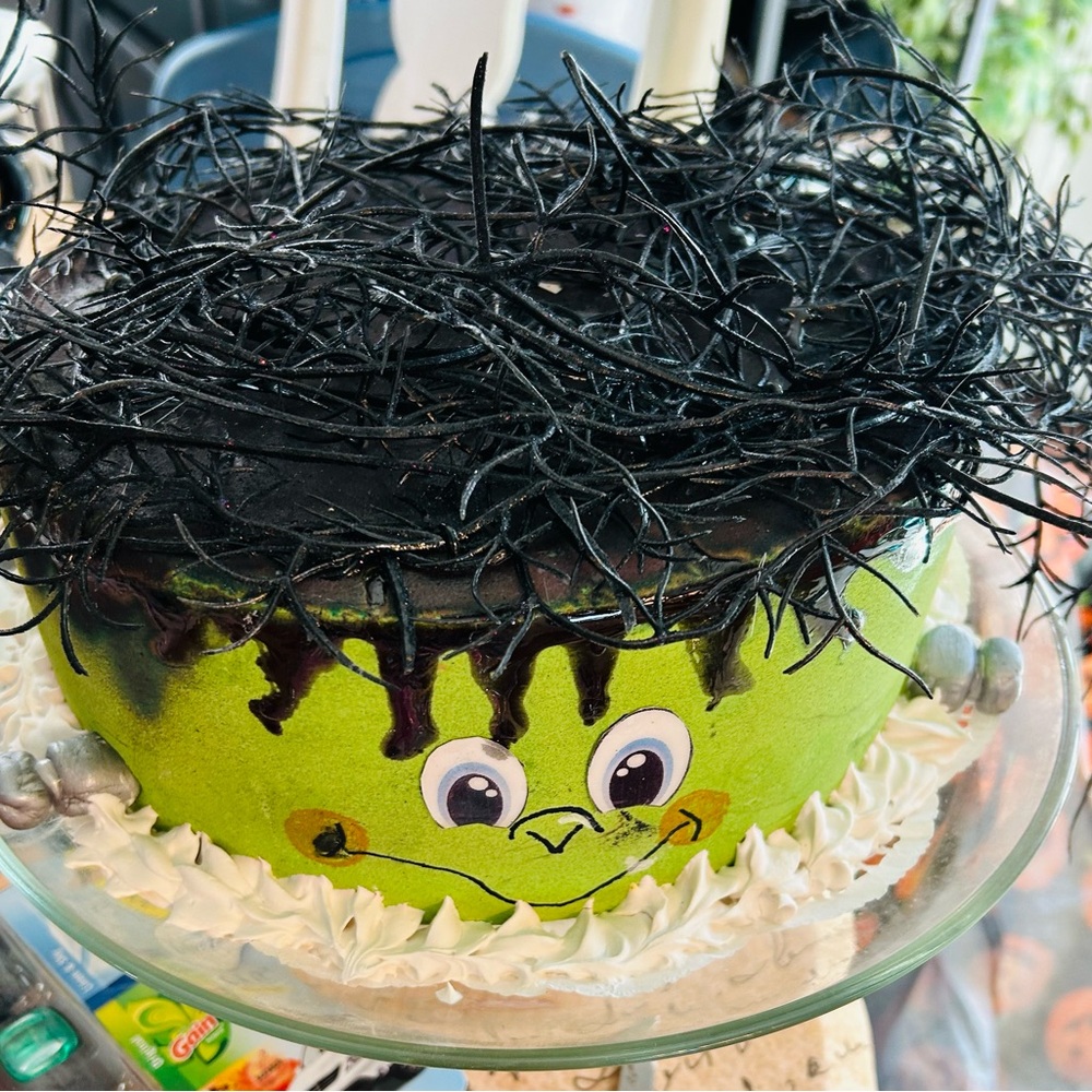 Faux Green Monster Cake